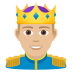 🤴🏼 prince: medium-light skin tone display on JoyPixels